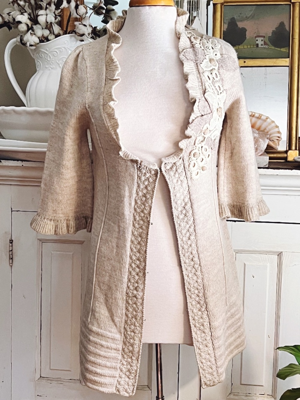 GORGEOUS Wool Cardigan | Anthropologie Stunning Embellishments